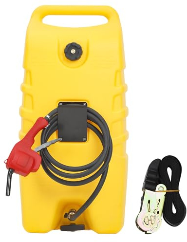 Garvee Benzinkanister, Kraftstoffbehälter mit Pumpe, Kraftstoff-Transferbehälter mit 3 m Förderschlauch, Diesel-Kraftstoffkanister für Autos, Rasenmäher, Boote, Medium, Gelb