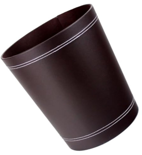 HOLIDYOYO 1pieza Redondo De Pu Antiguo Papelera De Residuos Estilo Nórdico Capacidad Para Hogar y Oficina Diseño Práctico y Elegante