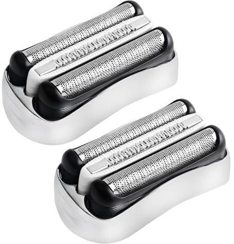 2 Stück Ersatz-Scherkopf Kompatibel mit Series 3, 32S Rasierköpfe Ersatzklingen Klingen Rasierkopf für Series 3 3000s, 3010s, 3040s,3050cc, 300s, 310s etc (32S, Silber)