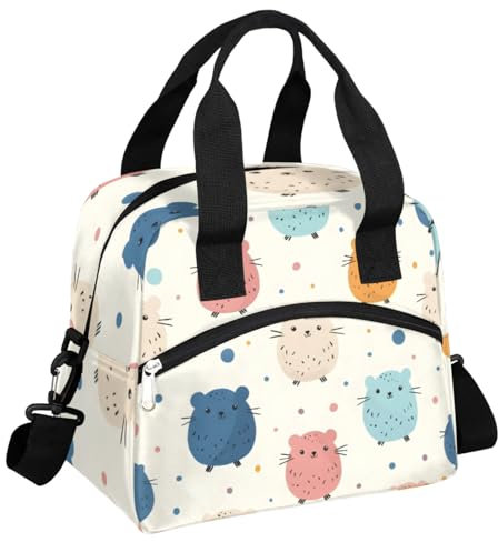 Foerrkelg Süße Maulwurfs-Lunchbox, isolierte Lunchtasche, wiederverwendbar, auslaufsicher, Kühltasche mit verstellbarem Schultergurt
