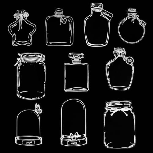 40 Stück transparente Lesezeichen, Lesezeichen mit getrockneten Blumen, personalisierte Lesezeichens, Lesezeichens mit Glasaufklebern zum Selbermachen, Glasflaschenaufkleber