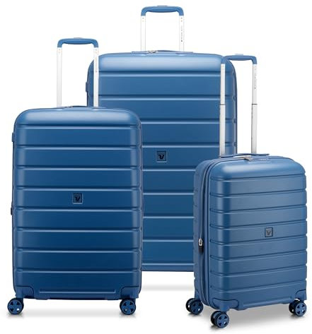 Roncato RELIFE SET VALIGIE (Grande, Medio, Cabina) Blu Retrò
