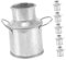 Mobestech 6 Pièces Pots de Jardinage Mini seaux galvanisés Pots de Rangement Ferme décoratif Succulent étain Petit Vase à Fleurs bidon de Lait Vintage vases Le Fer Silver