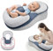 HSKJTT Coussin Anti-Reflux 15° for BéBé, Coussin d'allaitement Amovible Ergonomique Incliné avec Ceinture De SéCurité Portable Et Lavable