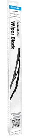 Simply Auto CONVENTIONAL BLADE 24IN | Multi-Fit Connection System | Single Front Wiper Blade