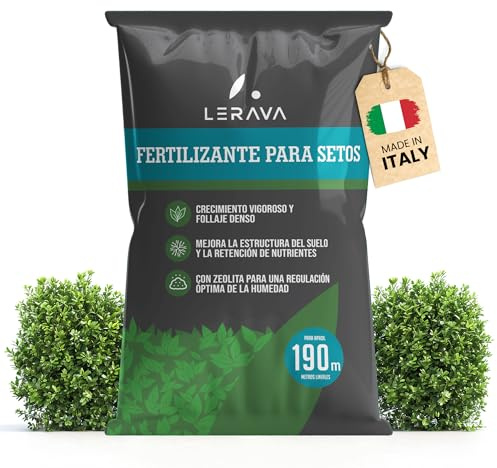 LERAVA Concime siepe (9 kg) - fertilizzante a lenta cessione - crescita rigogliosa - per siepi verdi e dense - ideale per photinia - effetto a lunga durata - rilascio graduale dei nutrienti