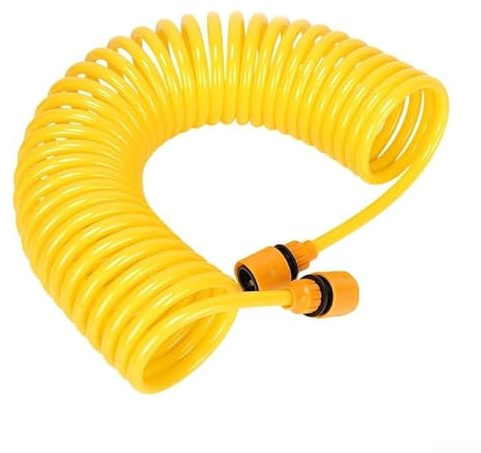Wasserschlauch, 10 m, 15 m, 20 m, für den Außenbereich, Garten, Rasen, Blumen, Bewässerung im Haushalt, gelb (10 m)