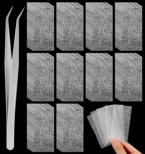 100 Pcs Silk Wrap for Nails, Nail Extension Wrap with Tweezers for Repair, Splits, Breaks, and Reinforcement – Soft, Lightweight, and Easy to Use for Women Home Salon