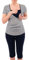 Herzmutter Pyjama Grossesse - Pyjama Maternité Allaitement - Vêtement de Nuit - pour Femme Enceinte - Pyjama Ensemble Maternité - Pantalon midi - Manches Courtes - 2600 (L, Blanc/Bleu)