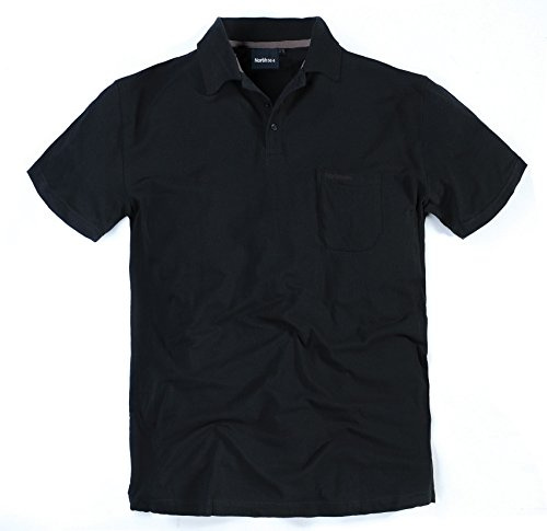 Allsize Polohemd Pique in Übergröße bis 8XL schwarz, Größe:5XL