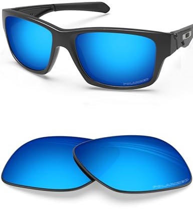 BlazerBuck Anti-salz Polarisierte Ersatzgläser für Oakley Jupiter Squared OO9135 - Eisblau