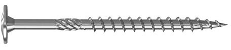 JD-Plus Lot de 50 vis à tête plate en bois galvanisées Blanc T40 8 x 80 mm