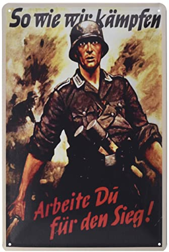 Schatzmix Blechschild Wehrmacht So wie wir kämpfen Metallschild 20x30cm Wanddeko tin Sign