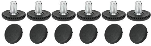 sourcing map 12 Stück Verstellbare Möbelfüße Stellfuß M8 x 10 x 25mm Stellfuß Einstellbare Bodenschutz für Möbel Tischbein