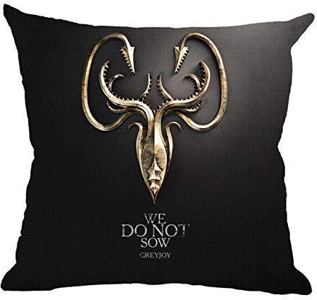 MOCOFO Game of Thrones Kissenbezug 45 x 45 cm - schwarzer Krake - Kissenhülle Herbst kissenbezüge - Für Kissen 45 x 45 cm