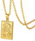 Collier Dragon Homme Pendentif Femme Symbole Chinois Dragon Acier Inoxydable Plaque Or Médaille Porte Bonheur Amulette Protection Chaine Garcon 20 pouce 50cm