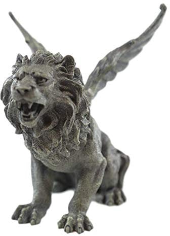 Ebros Gift Gotische Statue brüllender Löwe, Wasserspeier, 17,8 cm hoch, Symbol der Majestät, Royalty, Macht, Dominion, Macabre, mythische Fantasie, Nachtwarden Kreatur, dekorative Figur