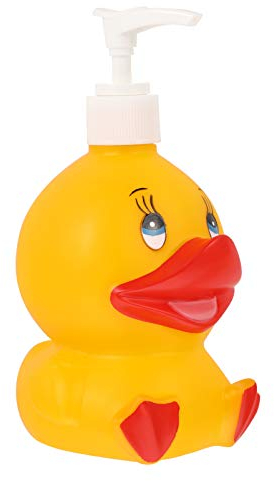 Cabilock Kids Soap Dispenser Pump Lotion Dispenser Yellow Shaped Lotion Bottle Refillable Cleaning Solution Hand Lotion Container Pump Emulsion Holder Child Soap Bottle