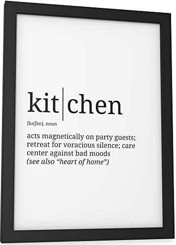 Papierschmiede® Definition Kitchen, A5 (15x21 cm) Poster für Wohnzimmer, Schlafzimmer, Küche, Esszimmer, Wandbild Geschenk Wanddeko Spruch English - ohne Rahmen