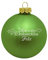 Deitert Weihnachtskugel mit Wunschtext Gravur, Ø 8cm, personalisierte Christbaumkugel aus Glas (matt), Individueller Weihnachtsbaumschmuck Namen oder Spruch, Mein erstes Weihnachten, hellgrün