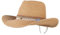 EOZY Damern Strohhut Breite Krempe Cowboyhut Sommer Sonnenhut Strandhut Braun