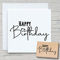 NEWSTAMPS Stempel Happy Birthday 02 Motivstempel groß aus Holz & Gummi zum Karten und Geschenke basteln, Holzstempel für Sprüche, Spruchstempel, Textstempel, Schrift, Scrapbook, Textilstempel, Deko