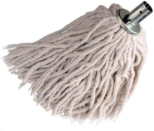 Best House 100% Cotton 16 Ply Metal Socket Mop Head, Wet or Dry Floor Cleaning Mop Head Thick Absorbent Yarn For Everyday Home Work Commercial Mop Heads for Heavy Duty long lasting (Pack of 1) (280g)