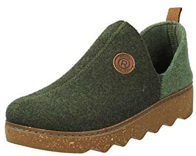 Rohde Damen Pantoffel Hausschuh Wellensohle Foggia 6129, Größe:41 EU, Farbe:Grün