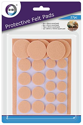 27 Large Heavy Duty Felt Pads Self Adhesive Sticky Wood Floor Furniture Protection Multi Size