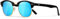 Occhsouo Polarisierte-Halbrahmen-Sonnenbrille-Unisex-Sonnenbrille-Herren-Damen Klassische Retro UV400 Schutz Rechteckig Sonnen brille Metallrahmen Autofahren Reisen(Schwarz/Blau)