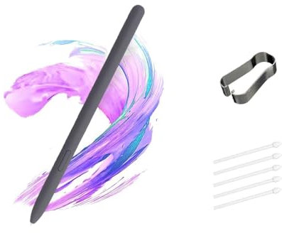 Tab S9 FE S Pen pour Samsung Galaxy Tab S9 FE Stylus Pen / S9 FE+ Pen / S9 / S9+ SM-X510, SM-X516B Stylo de remplacement avec pointes (Gris)