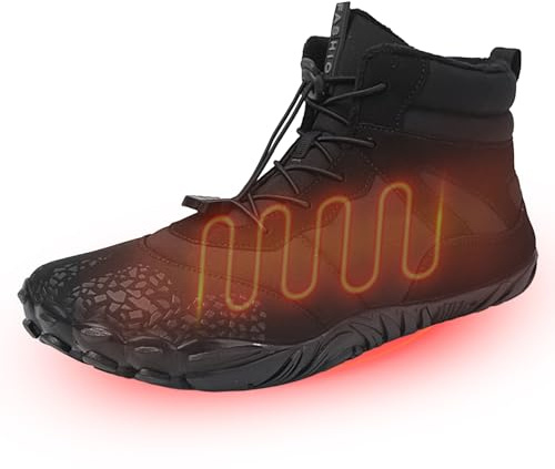 FINPAN Barfußstiefel Damen,Barfußschuhe für Herren | Wasserdichte, schnell trocknende Barfußschuhe für Herren und Damen, breiter Zehenbereich, Winter-Trainer, minimalistische Stiefel