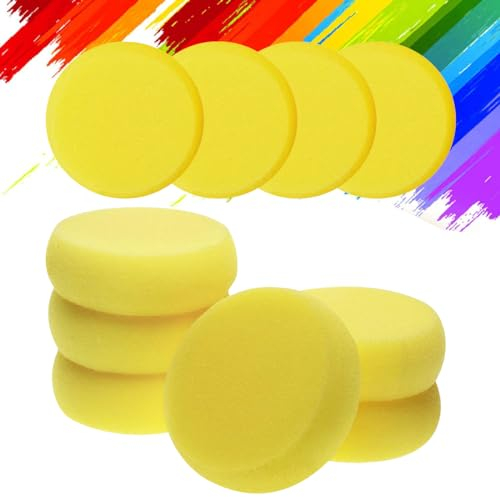 JTKREW 10 Spugne per Pittura, per la Scuola, per lavori di Artigianato e Hobby, Spugna per artisti, per Pittura,Ceramica, Pittura del Viso, Utensili per la casa e Il vasaio