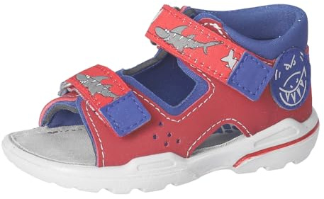 RICOSTA Jungen Sandalen Franky, Kinder Lauflernschuhe, Weite: Mittel, waschbar, offene Schuhe, Strandschuhe, Outdoorsandalen, rot/Kobalt (350), 28 EU
