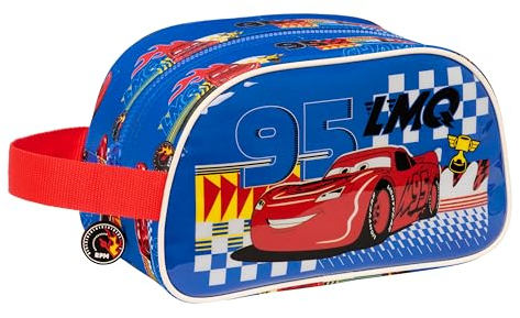 Cars Race Ready Schultasche für Kinder, mittelgroß, mit Griff, Kulturbeutel für Kinder, anpassbar an den Wagen, einfache Reinigung, bequem und vielseitig, Qualität und Widerstandsfähigkeit, 26 x 12 x