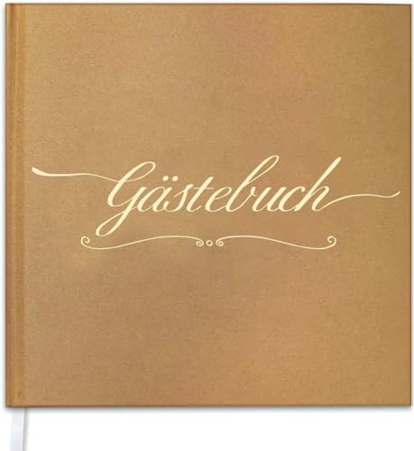 Fondlife Hochzeits-Gästebuch 100 Seiten,Hardcover Gästebuch,Hochwertiges Papier,Vintage Guest-Book für die Hochzeit,Taufe oder den Geburtstag,Hochzeits-Buch,Hochzeits-Album
