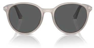 Persol Runde Sonnenbrille Po3350s, schwarz / grün, 55 mm