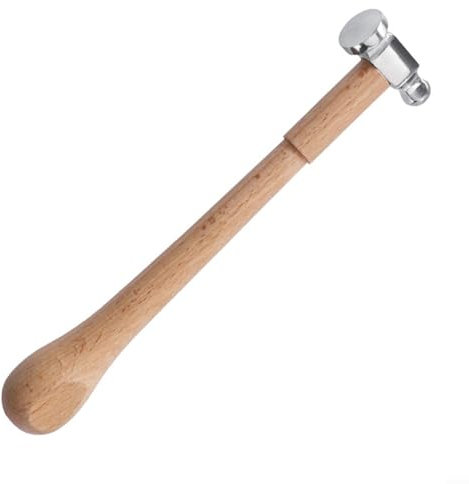 Sileduove Hammer Schmuckherstellung Hämmer, Hammer zur Schmuckherstellung mit Holzgriff für Silberschmied und Goldschmied(B)