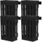 Happyyami 4Pcs Plastic Aquarium Plant Holder Hanging Fish Tank Planter Cups for Aquatic Plant Pot Black 8x12.5cm