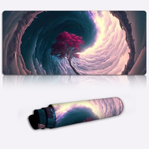 Gaming Mauspad, professionelles Cosmic Gateway Gaming Mauspad, XL, große Größe (80 x 30 x 0,3) cm, erweitertes großes Mäusepad für Computer, Desktop PC, Laptop, Büro