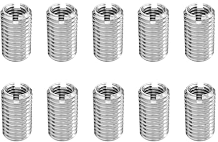 10 Pezzi Inserti Filettati M8 a M6 in Acciaio Inox Set,Inserto Filettato Autofilettante,Dado Filettatura,Dadi di Riduzione Maschio e Femmina,per Automotive Turbina a Vapore Attrezzature Meccaniche