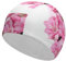 Bonnet de bain à fleurs roses respirant haute élasticité bonnet de bain doux antidérapant pour homme et femme