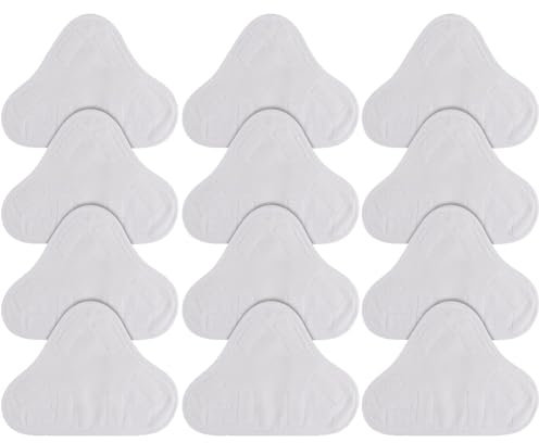 Sgizoku Microfiber Steam Mop Pad Replacement Compatible with H2O H20 Mop X5 Steam Steam Cleaners Washable & Reusable - 12 Pack