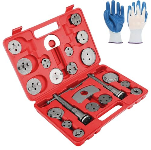 Yakimz Bremskolbenrücksteller Set 22TLG, Bremskolben Universal, Kolben Rücksteller KFZ Werkzeug Satz, Kolbenrücksteller Instandsetzung Bremskolben Rückstellwerkzeug Zurückstellen