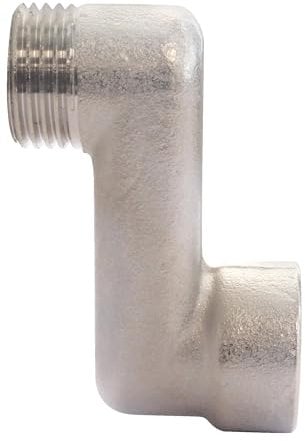 SOMATHERM FOR YOU, 601520709, Raccordo eccentrico 40mm MF1/2 (15x21) in ottone nichelato, facilita il collegamento di un radiatore con l'arrivo dell'acqua.
