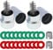 ZHUROUPU 20 Pcs Battery Terminal Anti Corrosion Washers Auto Fiber Shim and 2Pcs Cleaning Brush, 2Pcs Car Battery Post Shims Cap for Protecting Car, Marine, Boat, RV Battery Terminal
