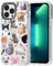MOSNOVO Case for iPhone 13 Pro, [Buffertech 6.6ft Military-Grade Drop Protection] [Anti Peel Off Tech] Clear TPU Bumper Phone Case Cover Design - The Cat Brigade