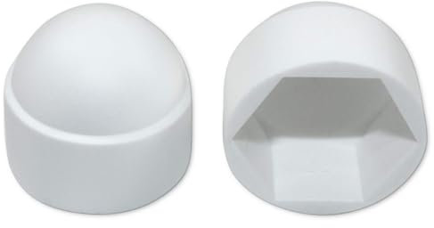10 Stück Schutzkappen für M12, Schlüsselweite 19, Weiß, Sechskant Abdeckkappen Sechskantschrauben für Schrauben und Muttern Kunststoff Kappen Schutzkappen Schraubenkappe Abdeckung Endkappen