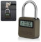 Aoreun Metal Timer Lock, USB Rechargeable Digital Time Padlock with 99 Hour Countdown, LCD Display, Anti-Tamper Security Lock for Self-Control, Snacks, Phones, Drawers & Travel（Brown）