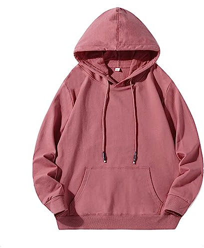 VaiKanhai Sweat à capuche à manches longues pour homme - Noir, Rose, 5XL